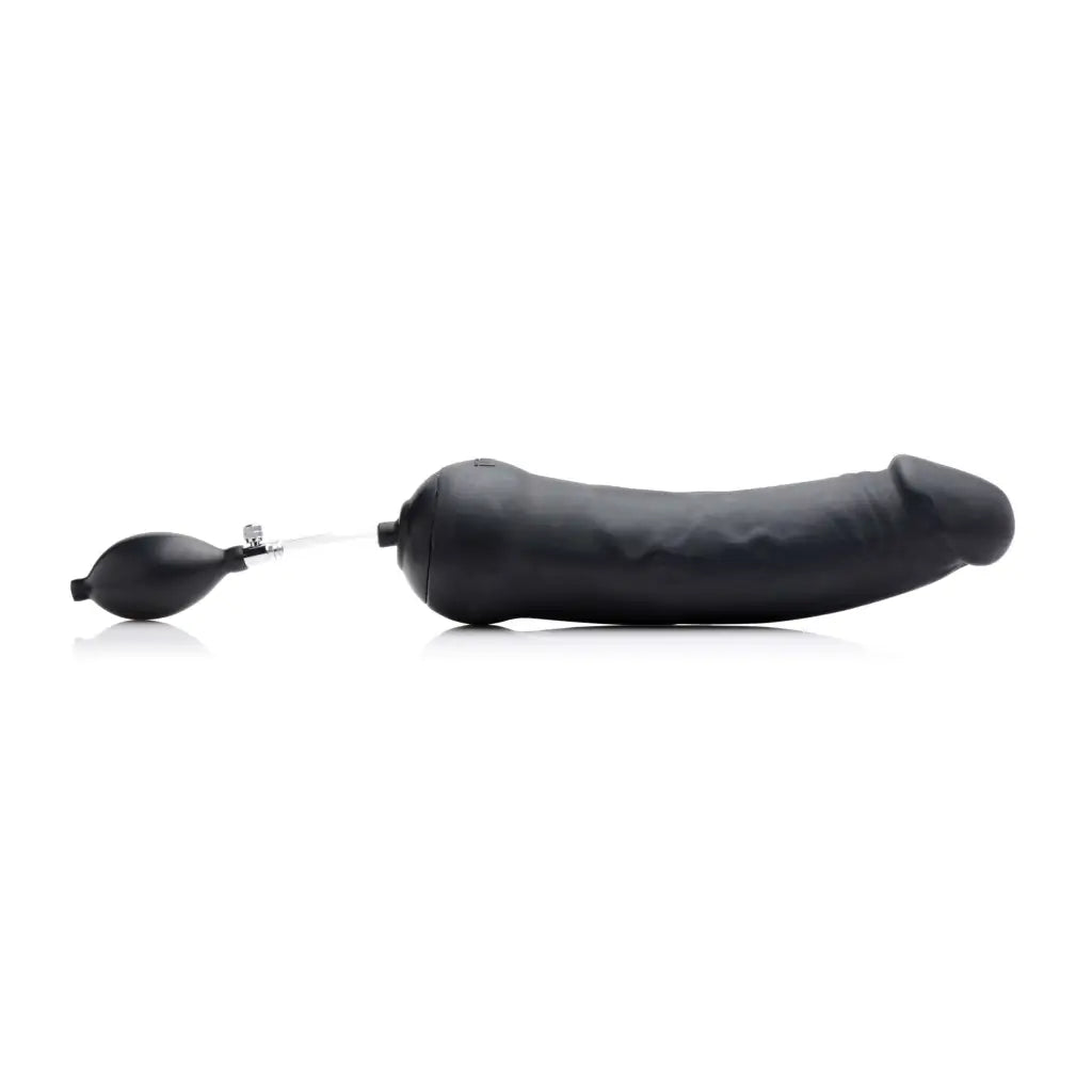 Tom Of Finland Inflatable Silicone Dildo with Pump - Black Sex Toy for Ultimate Pleasure