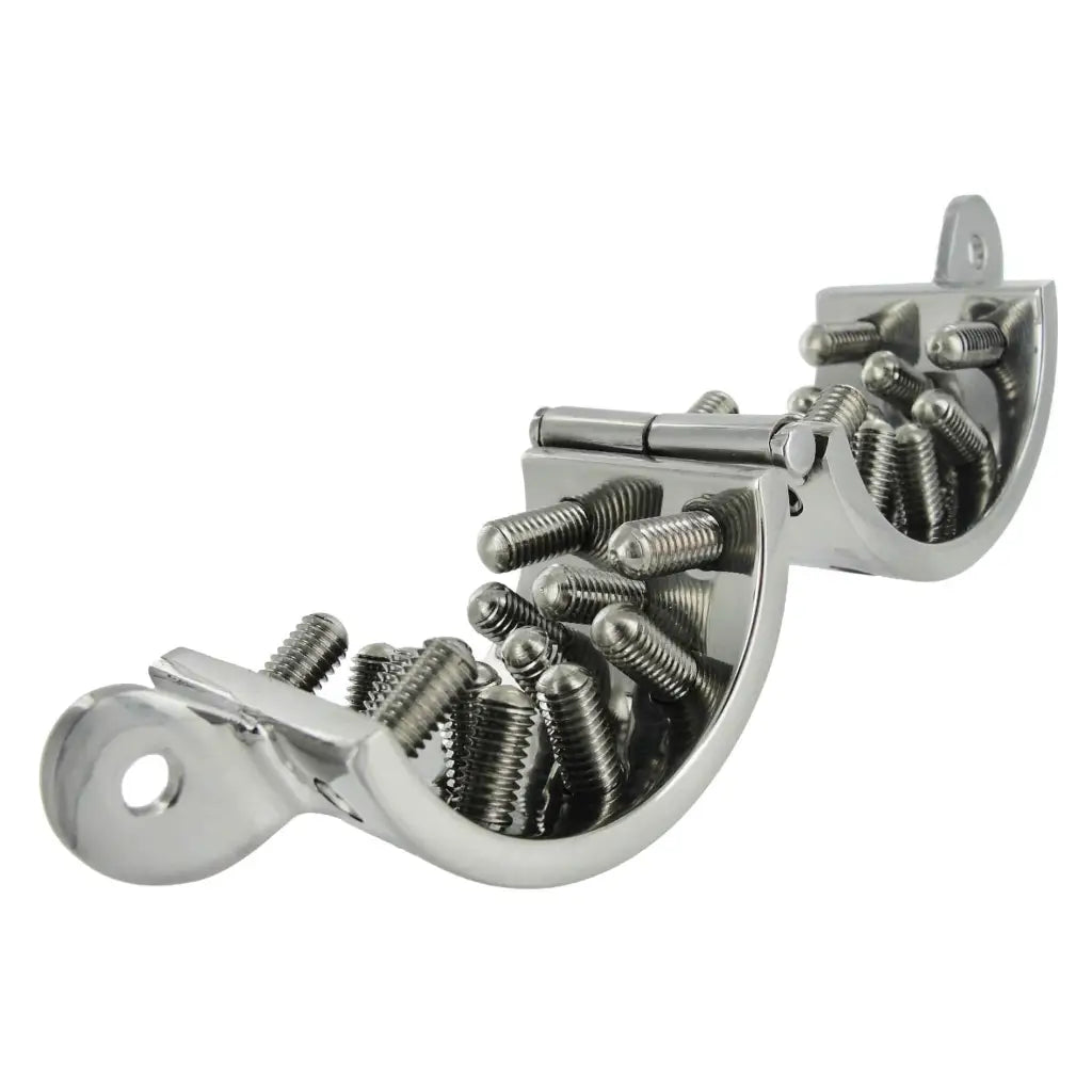 Master Series Ball Squeezer Toms Spikes Stainless Steel Cbt Tool at the Haus of Shag