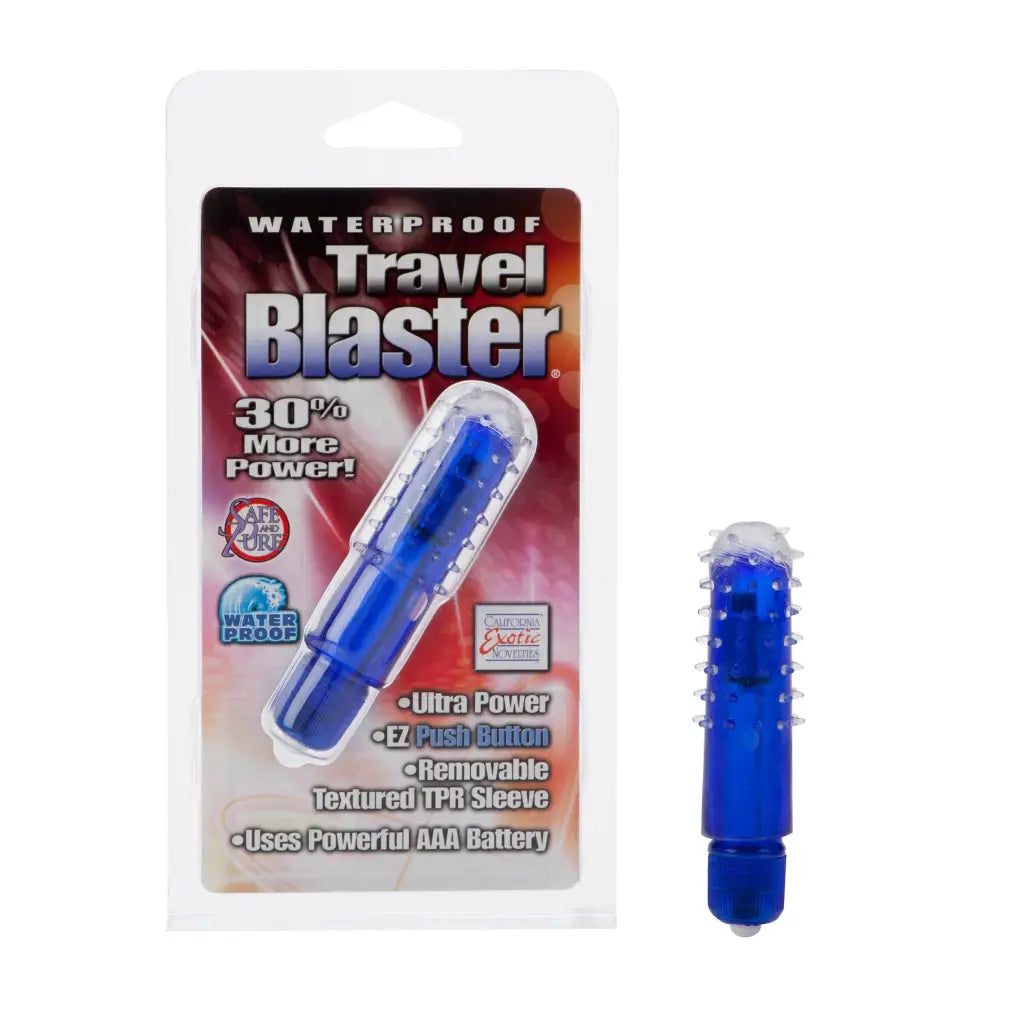 CalExotics Stimulators Travel Blaster W/silicone Sleeve Waterproof at the Haus of Shag