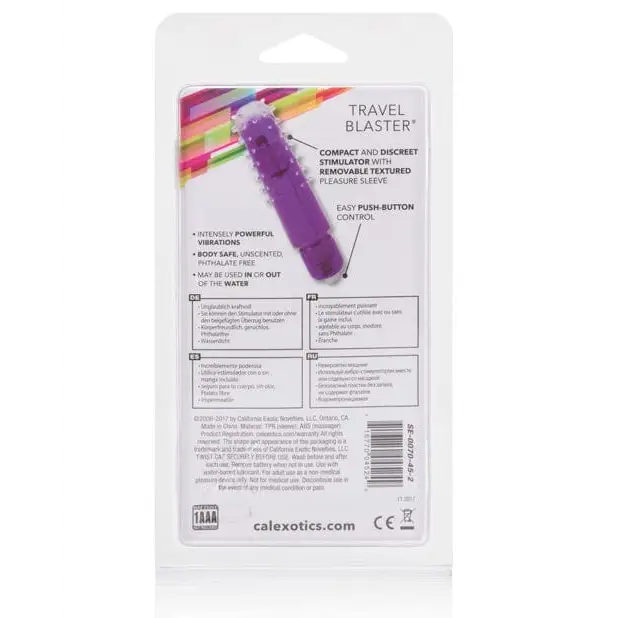 CalExotics Stimulators Travel Blaster W/silicone Sleeve Waterproof at the Haus of Shag