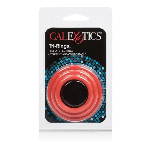 CalExotics Sextoys for Couples Red Tri Rings at the Haus of Shag
