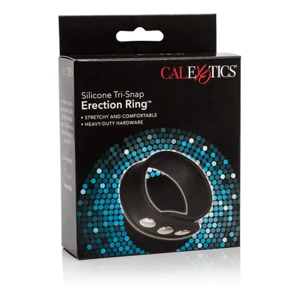 CalExotics Sextoys for Couples Tri Snap Erection Ring Silicone at the Haus of Shag