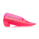 Bright pink translucent plastic whistle from the Trinity Lick It! Silicone Tongue Vibe collection