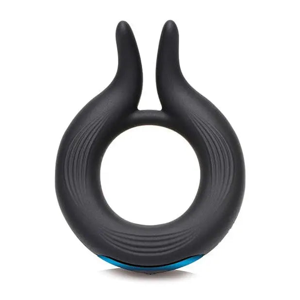 Trinity Vibes Penis Enhancement Trinity Men 10x Cock Viper Dual Stimulation Silicone Cock Ring - Black at the Haus of Shag