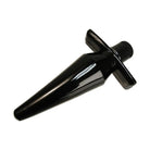 Trinity Vibrating Ass Plug - Black conical butt plug with a flared base for enhanced pleasure