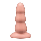 Triple Ripple Butt Plug: pink silicone, long, slender body, perfect for pleasure