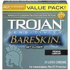 Trojan Bareskin Lubricated 24pk - Condoms