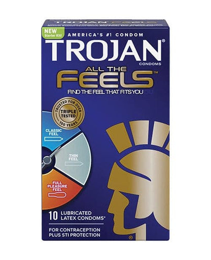 Trojan Condoms 10 Trojan All The Feels Condoms - Pack Of 10 at the Haus of Shag