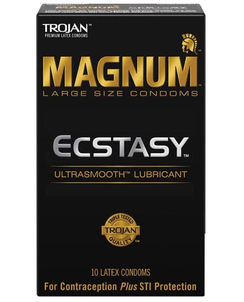 Trojan Condoms 10 Trojan Magnum Ecstasy Condoms at the Haus of Shag