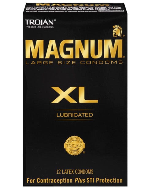 Trojan Condoms 12 Trojan Magnum Xl Lubricated Condom - Box Of 12 at the Haus of Shag