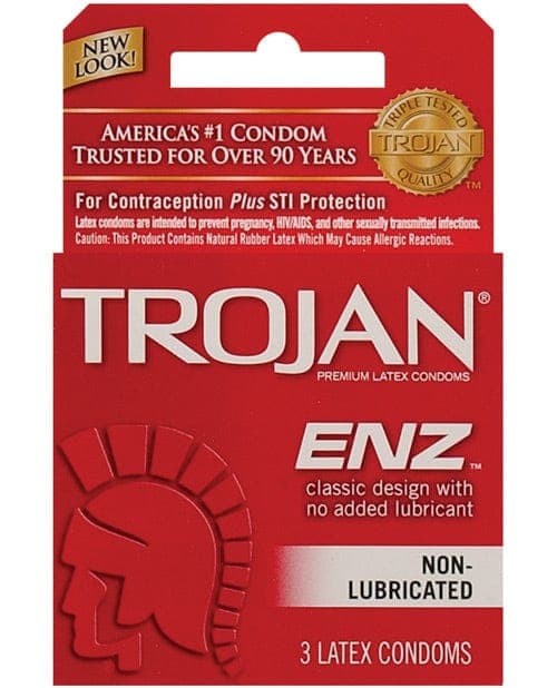 Trojan Condoms 3 Trojan Enz Non-lubricated - Box Of 3 at the Haus of Shag