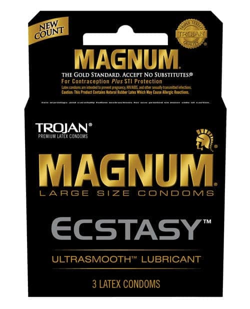 Trojan Condoms 3 Trojan Magnum Ecstasy Condoms at the Haus of Shag