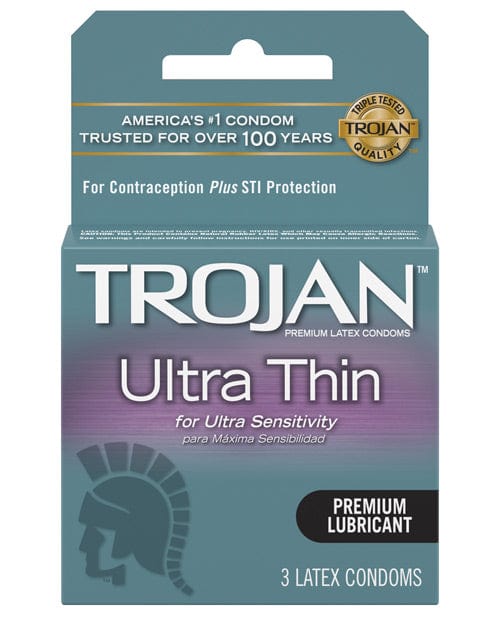 Trojan Condoms 3 Trojan Ultra Thin Condoms at the Haus of Shag