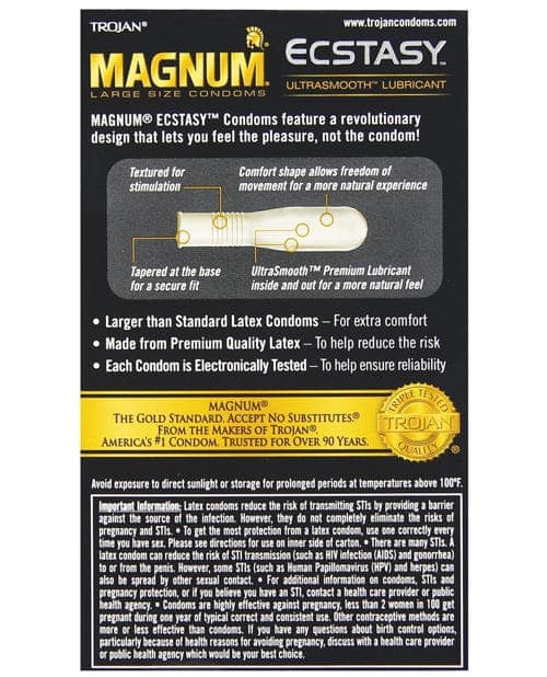 Trojan Condoms Trojan Magnum Ecstasy Condoms at the Haus of Shag