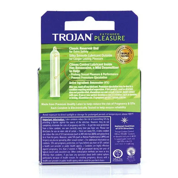 Trojan Extended Pleasure Condoms - enhance intimacy with Trojan extended sensation