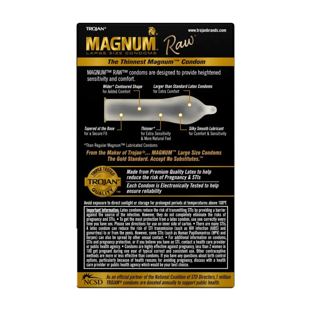 Trojan Magnum Raw Pack - Condoms