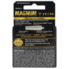 Trojan Magnum Thin Condoms - Box of 3 featuring tapered base for a secure fit