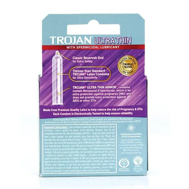 Trojan Ultra Skin Care Kit with extra protection, featuring spermicidal lubricants