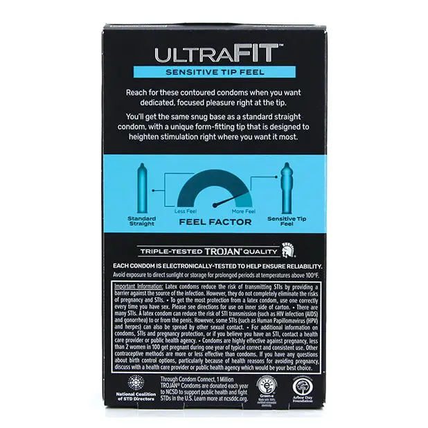 Trojan Ultrafit Sensitive Tip Feel 10 ct. - Condoms