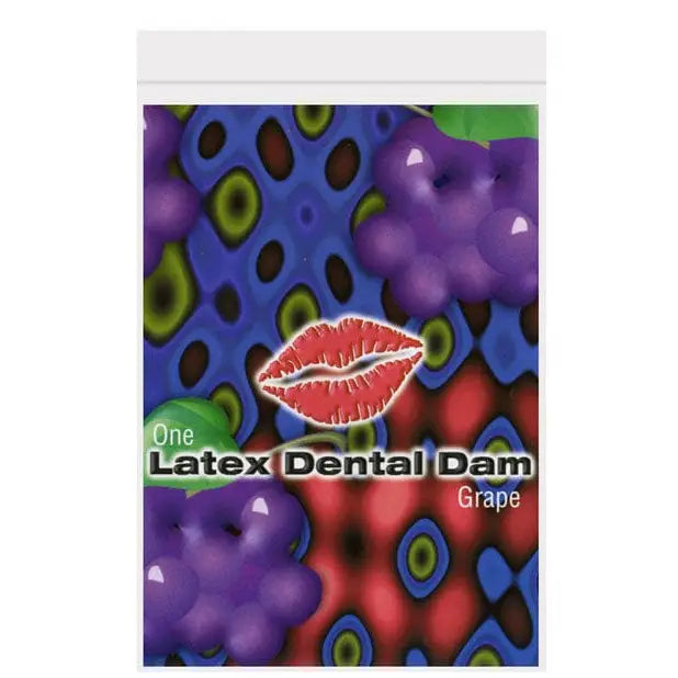 Trust Flavored Latex Dental Dams with latex dental care card displayed