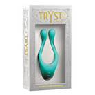 Close-up of blue Tryst V2 Bendable Multi Zone Massager W/remote inside packaging