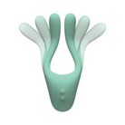 Tryst V2 Bendable Multi Zone Massager with green silicon silicone and long, short ears