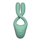 A green rabbit-human sculpture displayed with Tryst V2 Bendable Multi Zone Massager W/remote