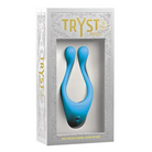 Tryst V2 Bendable Multi Zone Massager with remote showing blue silicone anal plug attachment