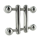 Twin Screws Nipple Press: Metallic nipple clamp with adjustable screws and spherical ends