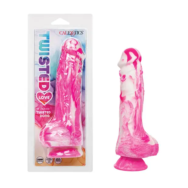 Twisted Love Twisted Silicone Dong - Pink - Dongs & Dildos