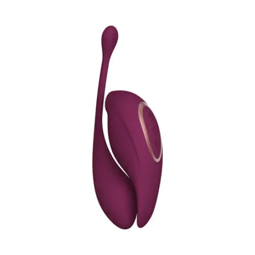 Twitch 2 Rechargeable Suction and Flapping Vibrator with Remote Control Vibrating Egg Burgundy - Burgundy - Egg Vibrator