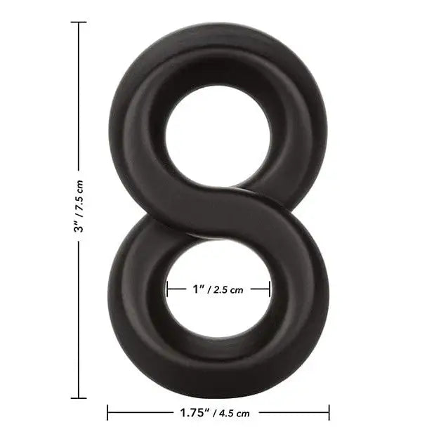 CalExotics Penis Enhancement Ultra Soft Crazy 8 Ring - Black at the Haus of Shag