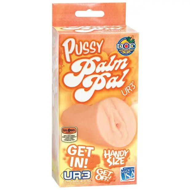 Ultraskyn Palm Pal Masturbator in orange packaging with suggestive branding