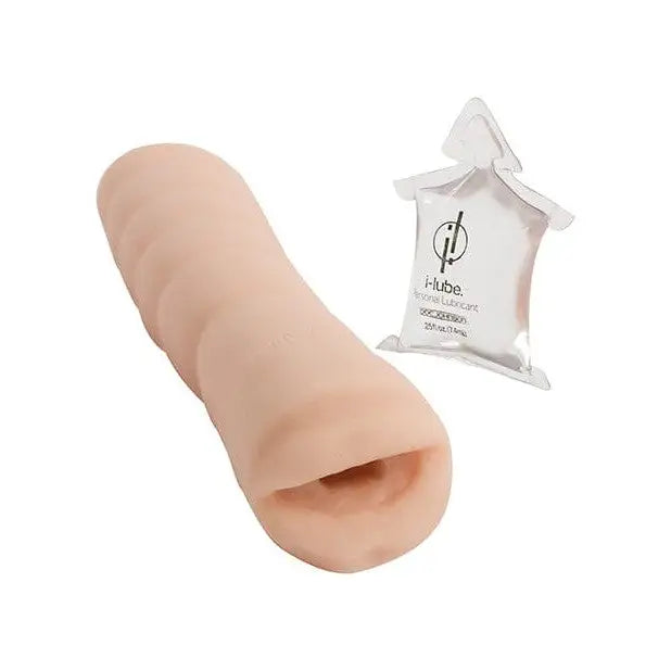 Ultraskyn Quickie-to-go: Flesh-colored intimate device with realistic vaginal opening