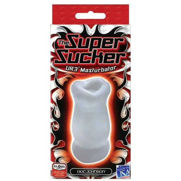 Doc Johnson Manual Stroker Ultraskyn Super Sucker Masturbator - Clear at the Haus of Shag