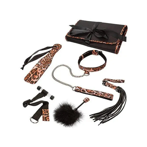 CalExotics Bondage Blindfolds & Restraints Unleashed Adventure Set - Animal Print at the Haus of Shag