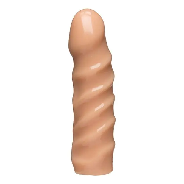 Vac-u-lock 6’ Raging Hard Realistic Dong - Flesh-colored with spiral ridges and rounded tip