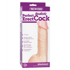 Doc Johnson Strap Ons Vac-u-lock 7" Perfect Realistic Cock - White at the Haus of Shag