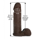 Doc Johnson Dildos Black Vac-U-Lock - 8-Inch ULTRASKYN Cock Black at the Haus of Shag