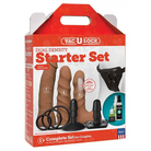 Doc Johnson Dongs & Dildos Caramel Vac-u-lock Dual Density Starter Set at the Haus of Shag