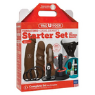 Doc Johnson Dongs & Dildos Chocolate Vac-u-lock Dual Density Starter Set W/wireless Remote at the Haus of Shag