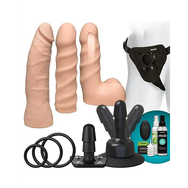 Doc Johnson Dongs & Dildos Vac-u-lock Dual Density Starter Set W/wireless Remote at the Haus of Shag