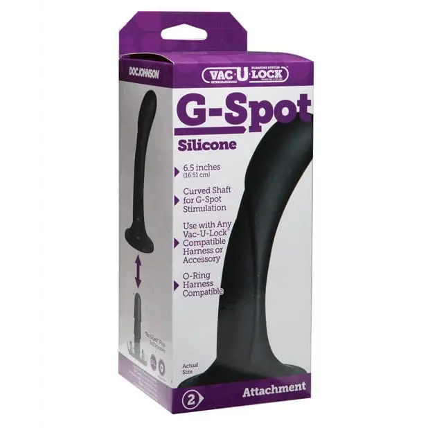 Vac-u-lock G Spot Silicone Dong in Black - Premium vibrating device for ultimate pleasure