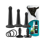 Doc Johnson Dongs & Dildos Vac-u-lock Silicone Pegging Set - Black at the Haus of Shag