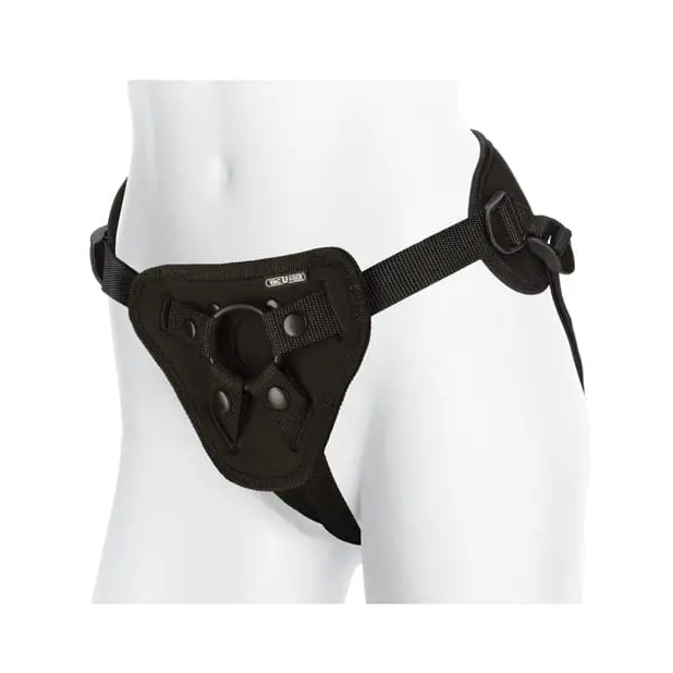 Doc Johnson Strap Ons Vac-u-lock Supreme Harness W/vibrating Plug - Black at the Haus of Shag