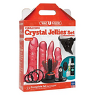 Doc Johnson Dongs & Dildos Vac-u-lock Vibrating Crystal Jellies Set W/wireless Remote - Pink at the Haus of Shag