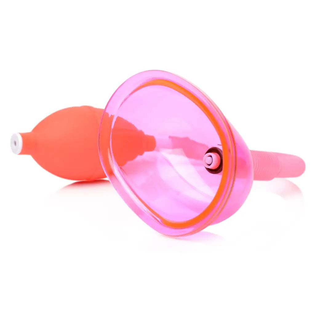 Pink and Orange Menstrual Cup included with Vaginal Pump for Easy and Comfortable Use