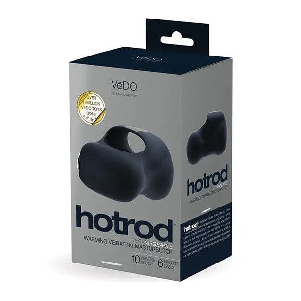 VeDO Powered Stroker Vedo Hot Rod Rechargeable Warming Masturbator - Just Black at the Haus of Shag