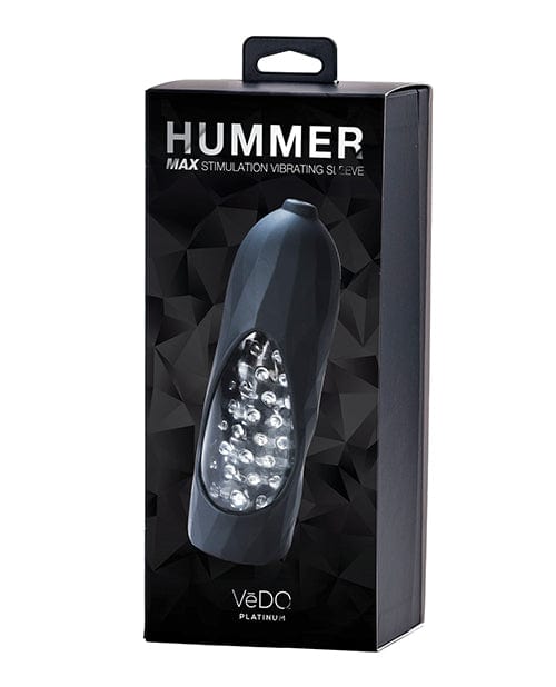 VeDO Powered Stroker Vedo Hummer Max Rechargeable Vibrating Sleeve - Black Pearl at the Haus of Shag