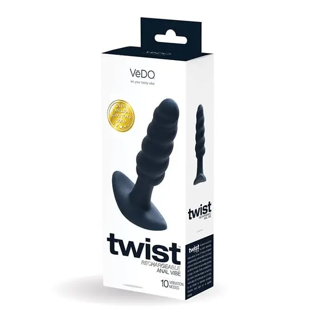 Savvy Co. Powered Plug Black Vedo Twist Rechargeable Anal Plug at the Haus of Shag